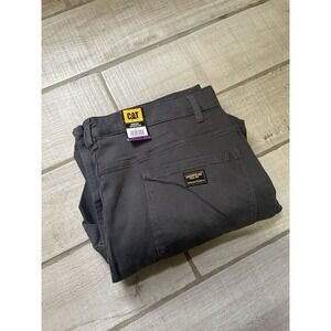 Caterpillar CAT Carpenter‎ Pants Mens 40 x 34 Gray Work Tool Pockets Double Knee